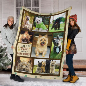 Life Is Better With A Cairn Terrier Fleece Throw Blanket - Pendleton Sherpa Fleece Blanket - Gifts For Dog Lover