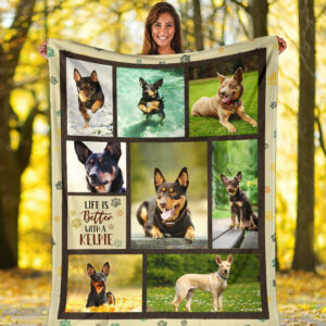 Life Is Better With An Australian Kelpie Fleece Throw Blanket - Pendleton Sherpa Fleece Blanket - Gifts For Dog Lover