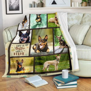 Life Is Better With An Australian Kelpie Fleece Throw Blanket - Pendleton Sherpa Fleece Blanket - Gifts For Dog Lover