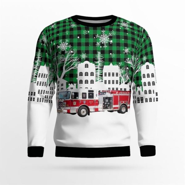 Lincoln Park, NJ, Lincoln Park Fire Department AOP Ugly Sweater – Gifts For Firefighters In Lincoln Park, NJ