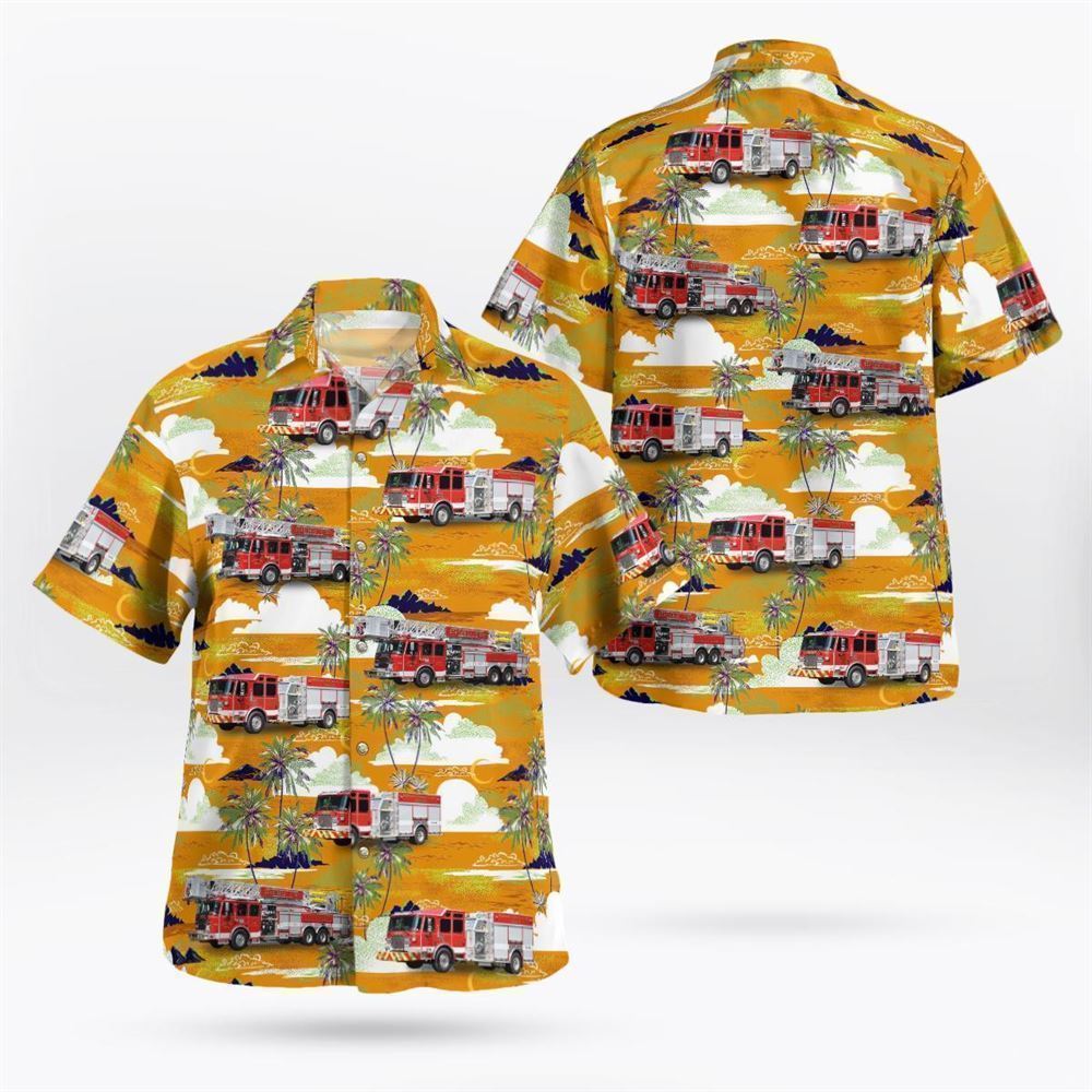 Lincroft, NJ, Lincroft Fire Company (Middletown) Station 71-1 Hawaiian Shirt – Gifts For Firefighters In Lincroft, NJ