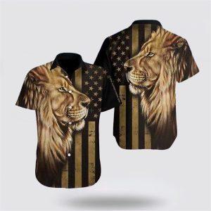Lion American Flag Hawaiian Shirt – Gifts…