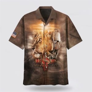 Lion And Jesus Hawaiian Shirt – Gifts For Christians