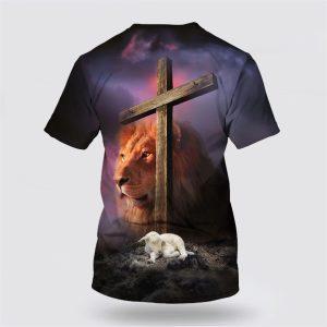 Lion And Lamb Cross Of Christ All Over Print 3D T Shirt Gifts For Christian Friends 2 hzlhk2.jpg
