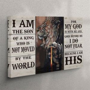 Lion And Warrior Canvas I Am The Son Of A King Wall Art Decor Christian Wall Art Canvas voktas.jpg