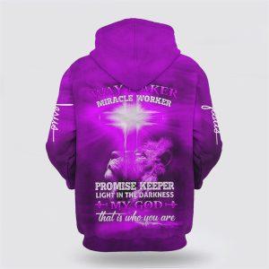 Lion Cross Way Maker Miracle Worker Promise Keeper My God All Over Print 3D Hoodie Gifts For Christians 2 qpcv7a.jpg
