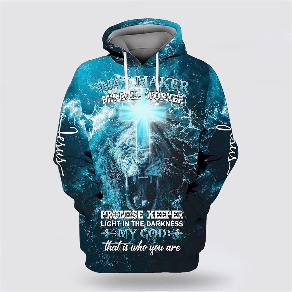 Lion Face Promise Keeper Light In The Darkness My God All Over Print Hoodie Shirt – Gifts For Christian Families Lion Face Promise Keeper Light In The Darkness My God All Over Print Hoodie Shirt – Gifts For Christian Families