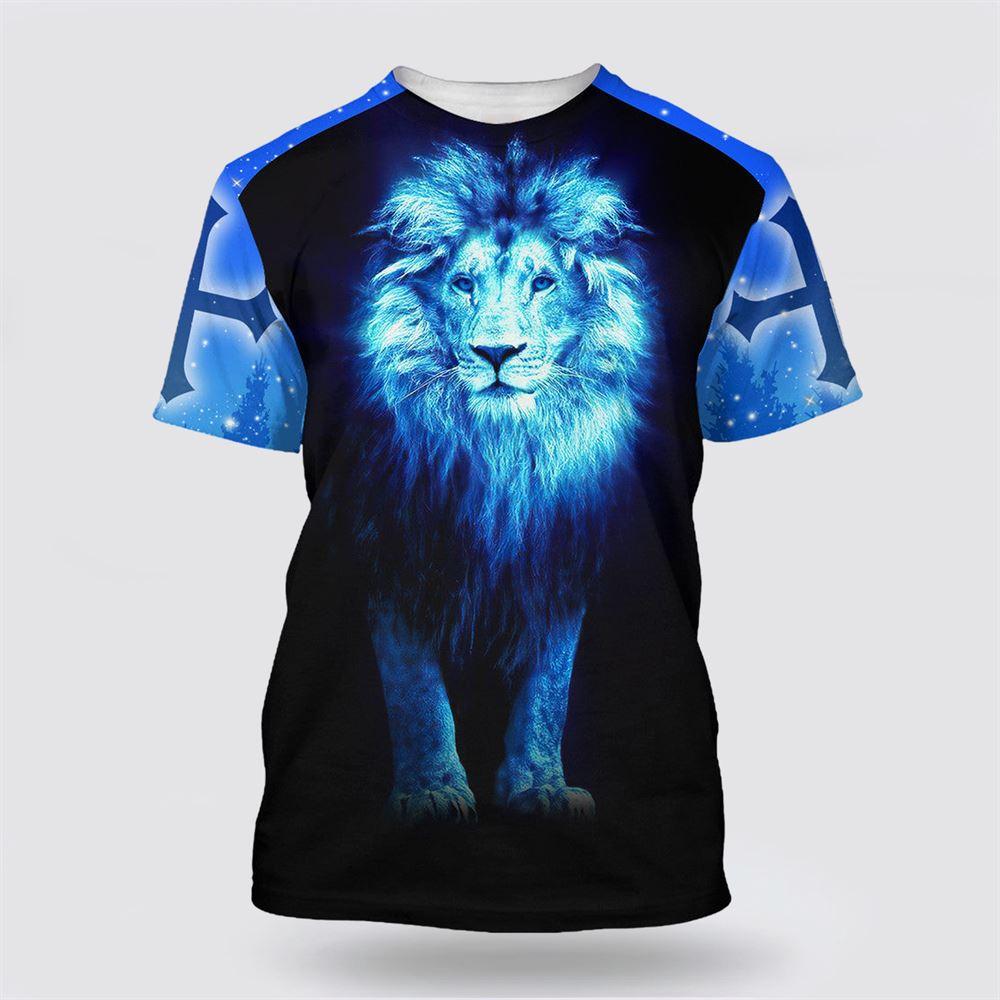 Lion Faith Is Seeing Light With Your Heart All Over Print 3D T Shirt – Gifts For Christian Friends Lion Faith Is Seeing Light With Your Heart All Over Print 3D T Shirt – Gifts For Christian Friends