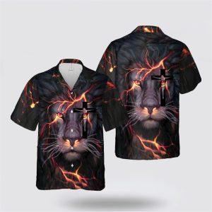 Lion Jesus Eye Jesus Christian Hawaiian Shirts…