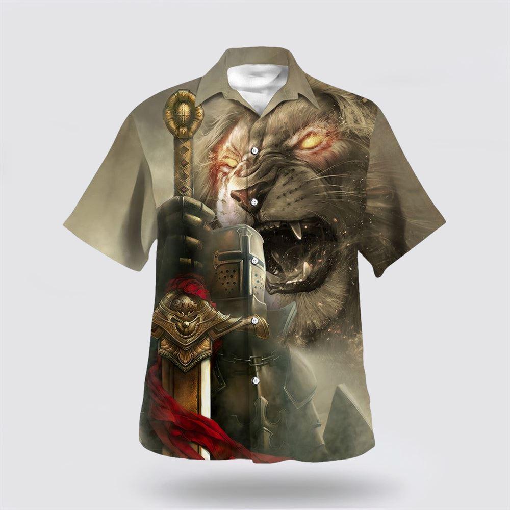 Lion Knight Of The Temple Hawaiian Shirt – Gifts For Jesus Lovers Lion Knight Of The Temple Hawaiian Shirt – Gifts For Jesus Lovers