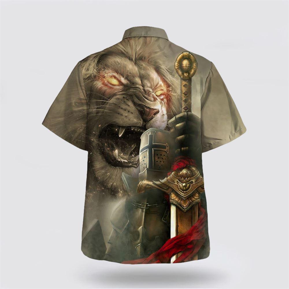Lion Knight Of The Temple Hawaiian Shirt – Gifts For Jesus Lovers Lion Knight Of The Temple Hawaiian Shirt – Gifts For Jesus Lovers