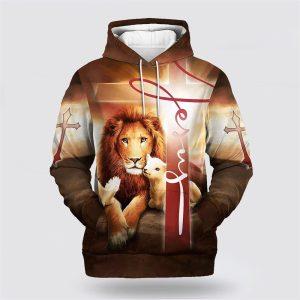 Lion Lamb And Dove All Over Print…