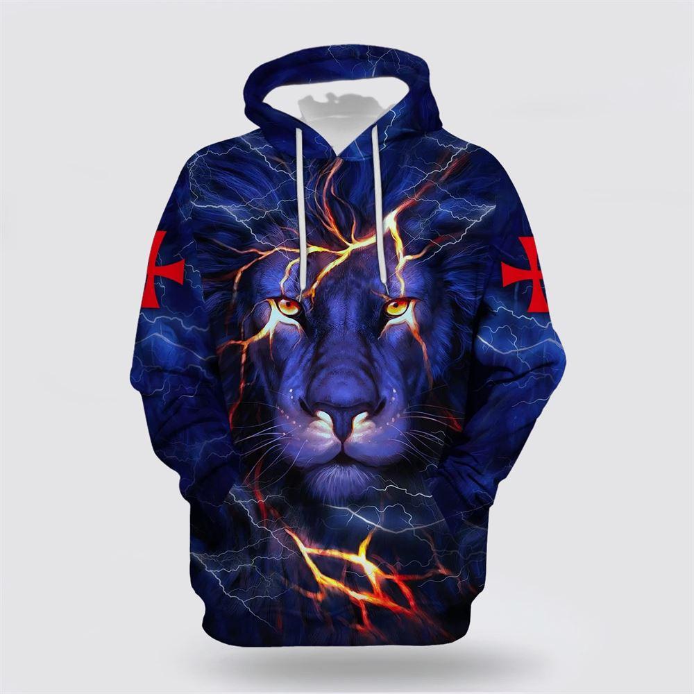 Lion Way Maker Miracle Worker Promise Keeper Light In The Darkness All Over Print 3D Hoodie – Gifts For Christians