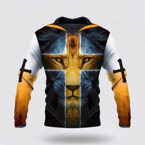 Lion Yellow Cross Jesus Is My God…