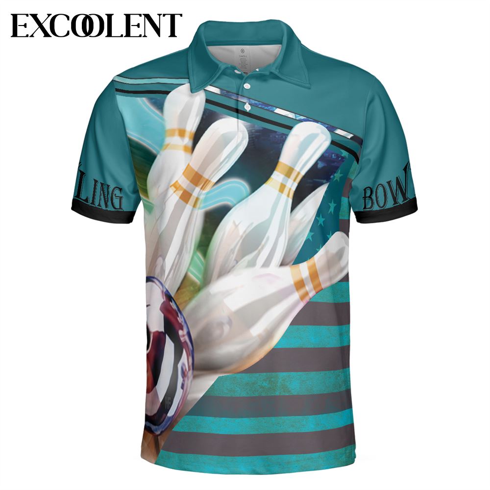 Love Bowling Mens Short Sleeve Polo Shirts – Gifts For Young Adults