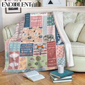 Loved By An Elephant Fleece Throw Blanket - Weighted Blanket To Sleep - Best Gifts For Family