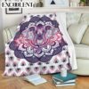 Lucky Elephant Purple Mandala Fleece Throw Blanket – Weighted Blanket To Sleep – Best Gifts For Family