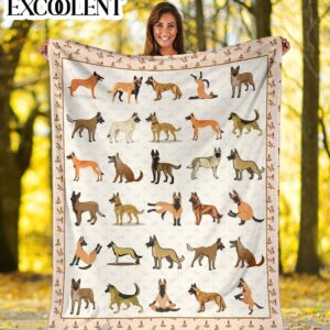 Malinois Fleece Throw Blanket - Pendleton Sherpa Fleece Blanket - Gifts For Dog Lover