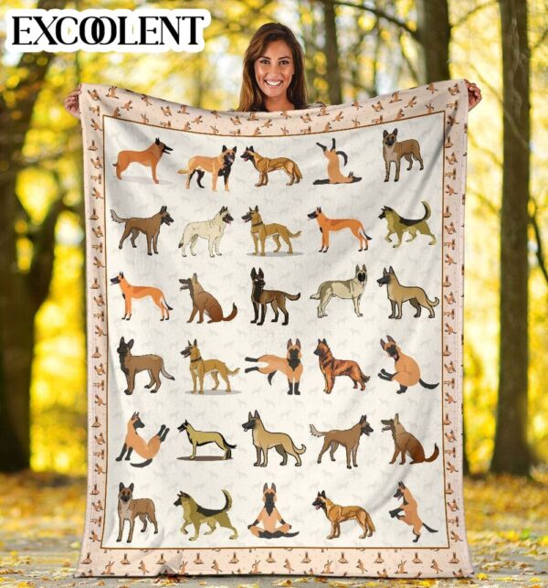 Malinois Fleece Throw Blanket – Pendleton Sherpa Fleece Blanket – Gifts For Dog Lover