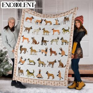 Malinois Fleece Throw Blanket - Pendleton Sherpa Fleece Blanket - Gifts For Dog Lover