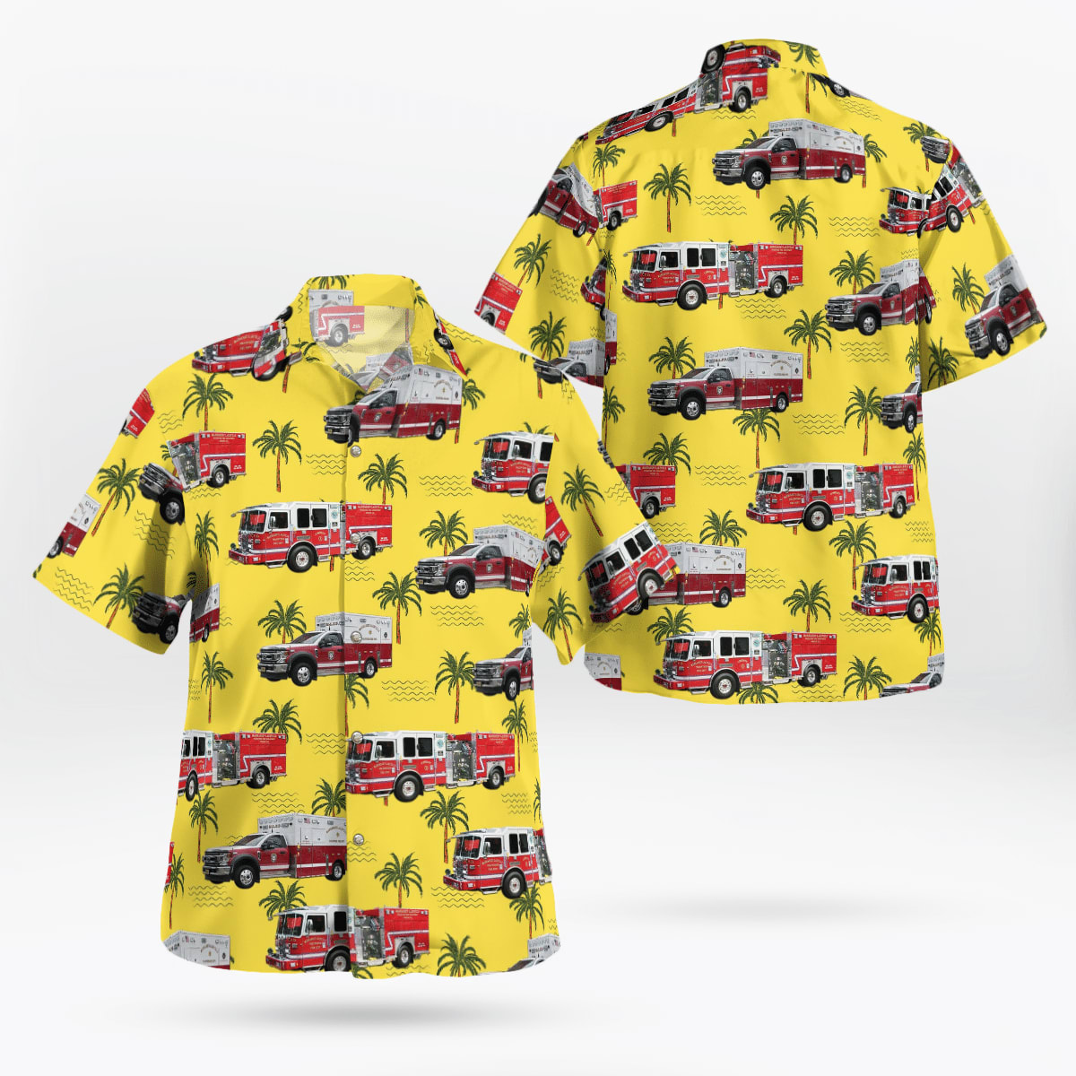 Manhasset-Lakeville Fire Department Great Neck, NY Hawaiian Shirt – Gifts For Firefighters In Manhasset-Lakeville, NY