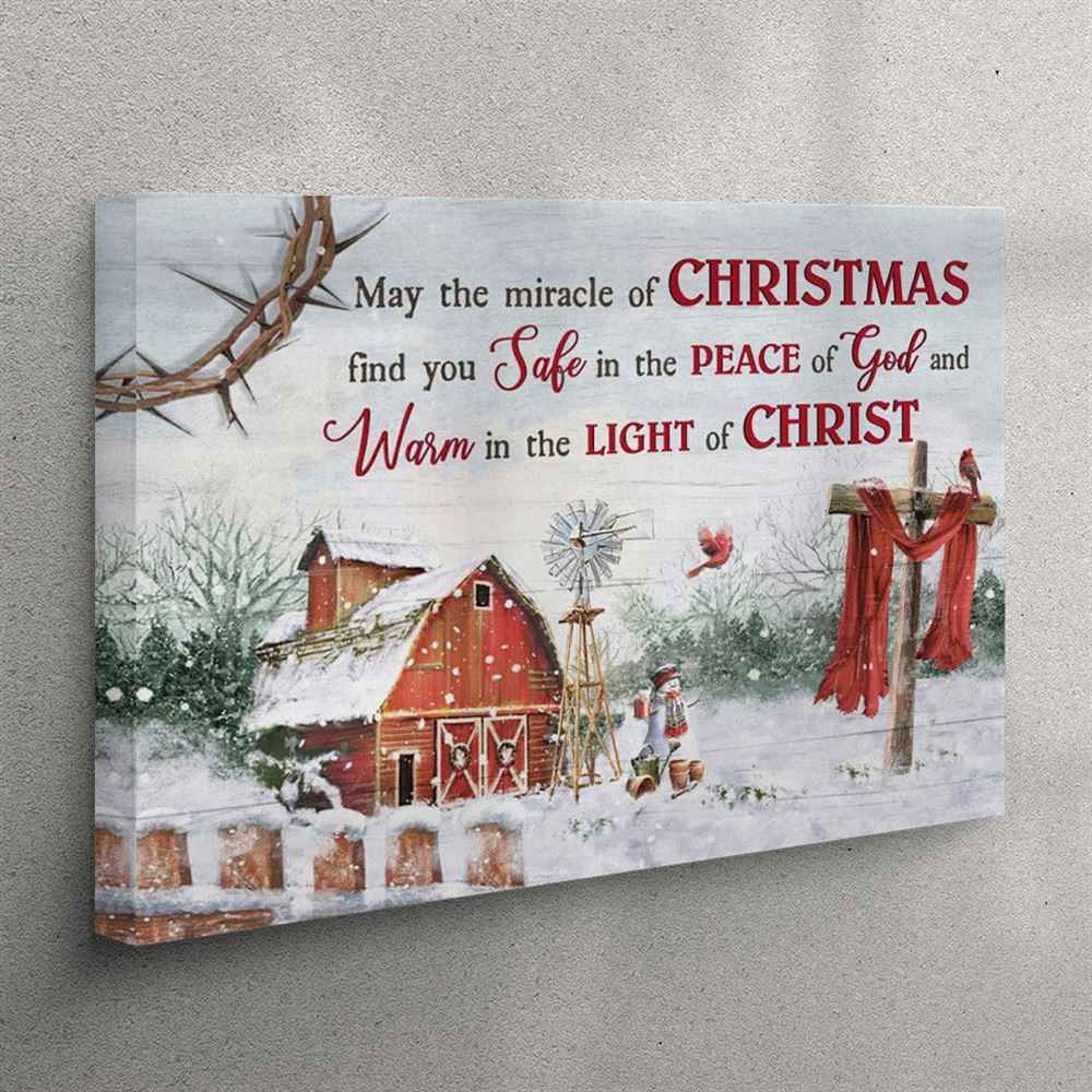 May The Miracle Of Christmas Canvas Wall Art Print – Christian Wall Art Canvas