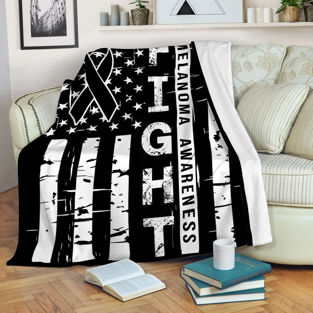 Melanoma Awareness Fight Usa Flag Fleece Throw Blanket – Sherpa Fleece Blanket – Weighted Blanket To Sleep Melanoma Awareness Fight Usa Flag Fleece Throw Blanket – Sherpa Fleece Blanket – Weighted Blanket To Sleep