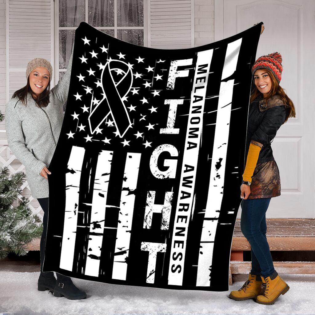 Melanoma Awareness Fight Usa Flag Fleece Throw Blanket – Sherpa Fleece Blanket – Weighted Blanket To Sleep Melanoma Awareness Fight Usa Flag Fleece Throw Blanket – Sherpa Fleece Blanket – Weighted Blanket To Sleep