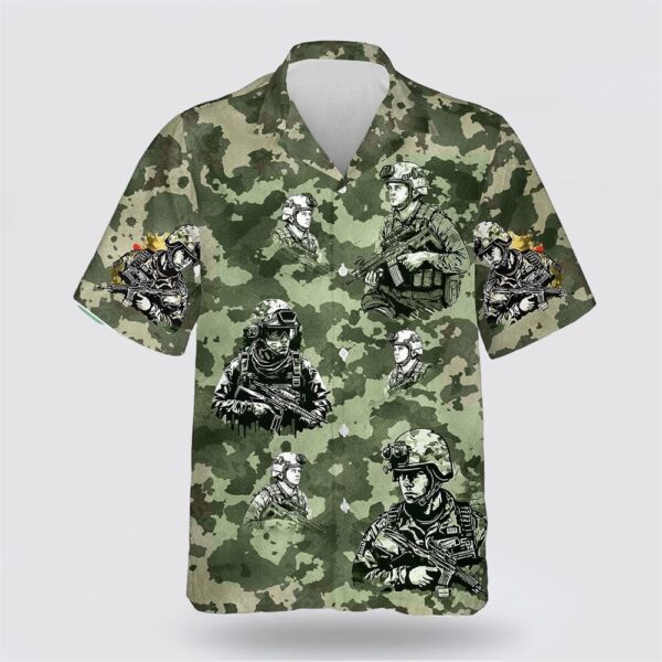 Military Us Army Pattern Hawaiian Shirt – Gift For Military Personnel