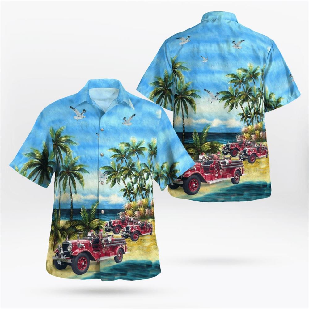 Millgrove Volunteer Fire Department 1932 Buffalo Fire Truck, Millgrove, NY Hawaiian Shirt – Gifts For Firefighters In Millgrove, NY Millgrove Volunteer Fire Department 1932 Buffalo Fire Truck, Millgrove, NY Hawaiian Shirt – Gifts For Firefighters In Millgrove, NY