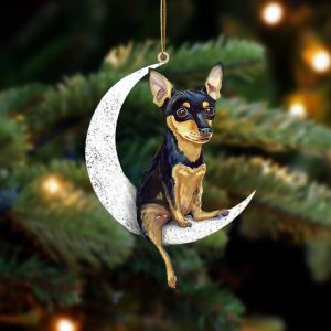 Miniature Pinscher-Sit On The Moon-Two Sided Christmas…
