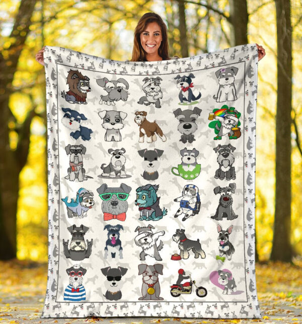 Miniature Schnauzer Fleece Throw Blanket – Pendleton Sherpa Fleece Blanket – Gifts For Dog Lover