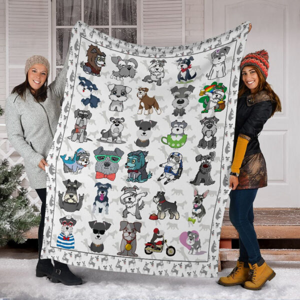 Miniature Schnauzer Fleece Throw Blanket – Pendleton Sherpa Fleece Blanket – Gifts For Dog Lover