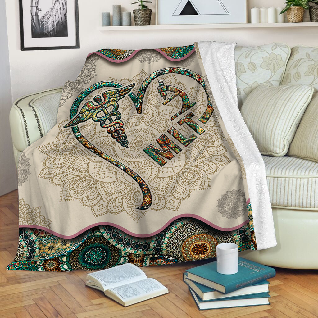 Mlt Vintage Mandala Fleece Throw Blanket – Sherpa Throw Blanket – Soft And Cozy Blanket