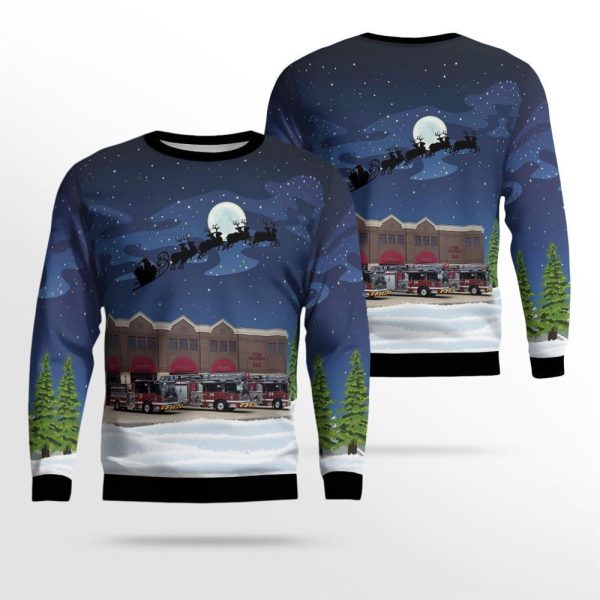 Mount Laurel, NJ, Mount Laurel Fire Department AOP Ugly Sweater – Gifts For Firefighters In Mount Laurel, NJ