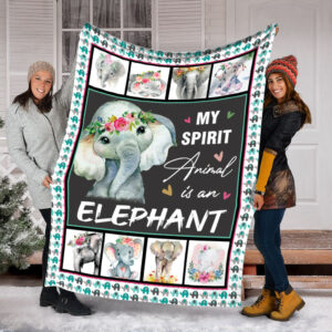 My Spirit Animal Is An Elephant Fleece Throw Blanket - Soft And Cozy Blanket - Best Weighted Blanket For Adults