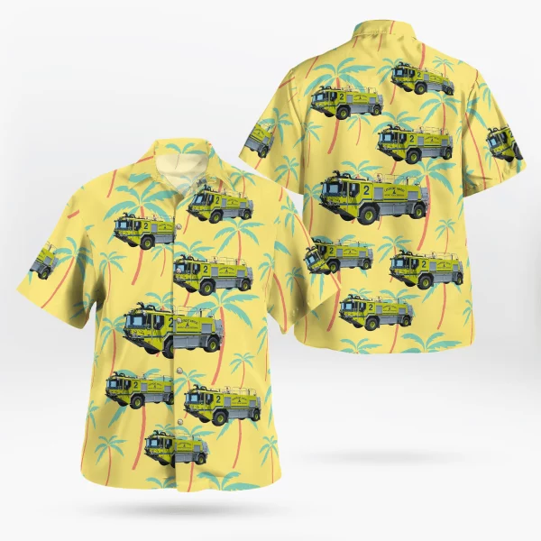 New Orleans, Louisiana, Lakefront Airport Fire Department Hawaiian Shirt – Gifts For Firefighters