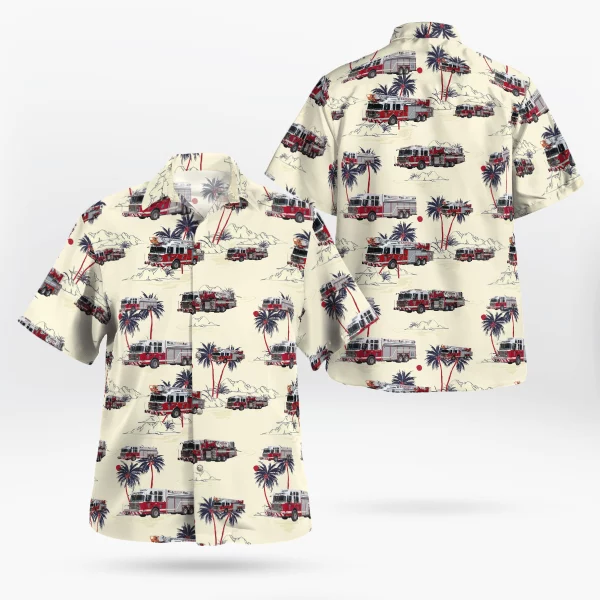 New Rochelle, Westchester County, New York, New Rochelle Fire Department Hawaiian Shirt – Gifts For Firefighters