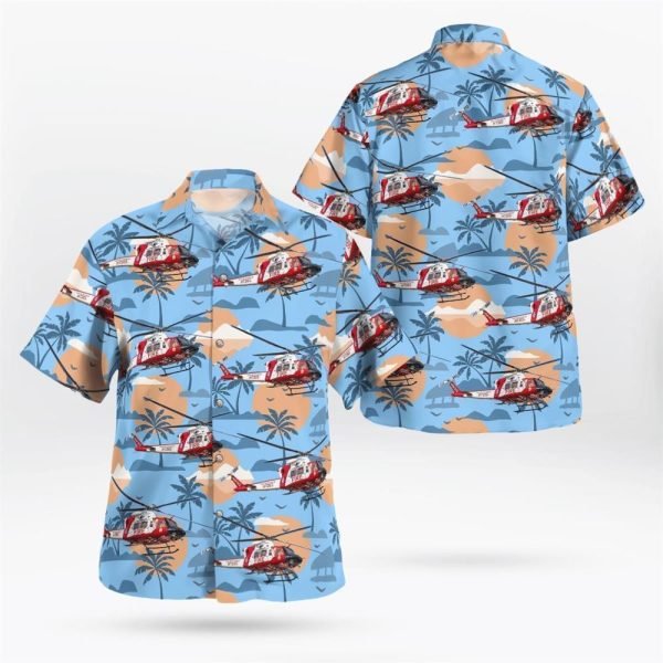 New South Wales Rural Fire Service Bell 412 Hawaiian Shirt – Gifts For Firefighters