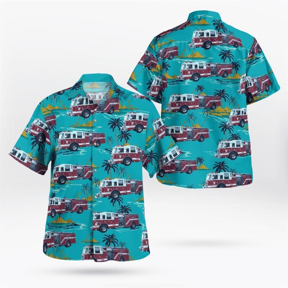 New Market, Alabama, New Market Volunteer Fire Department Hawaiian Shirt – Gifts For Firefighters In New Market, AL