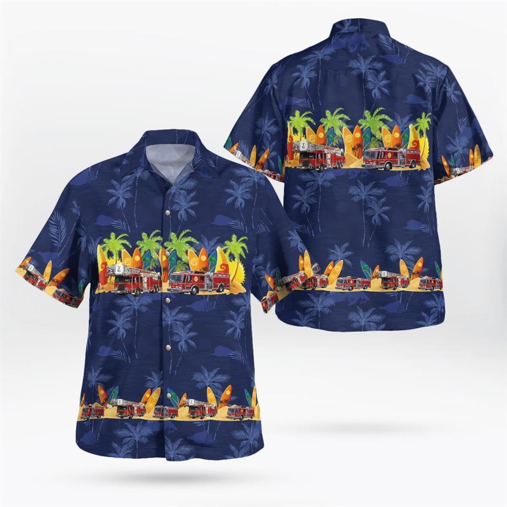 New Market Volunteer Fire Company #1 Piscataway, New Jersey Hawaiian Shirt – Gifts For Firefighters In New Market, NJ