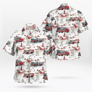 New York Buffalo Fire Department Christmas Hawaiian…