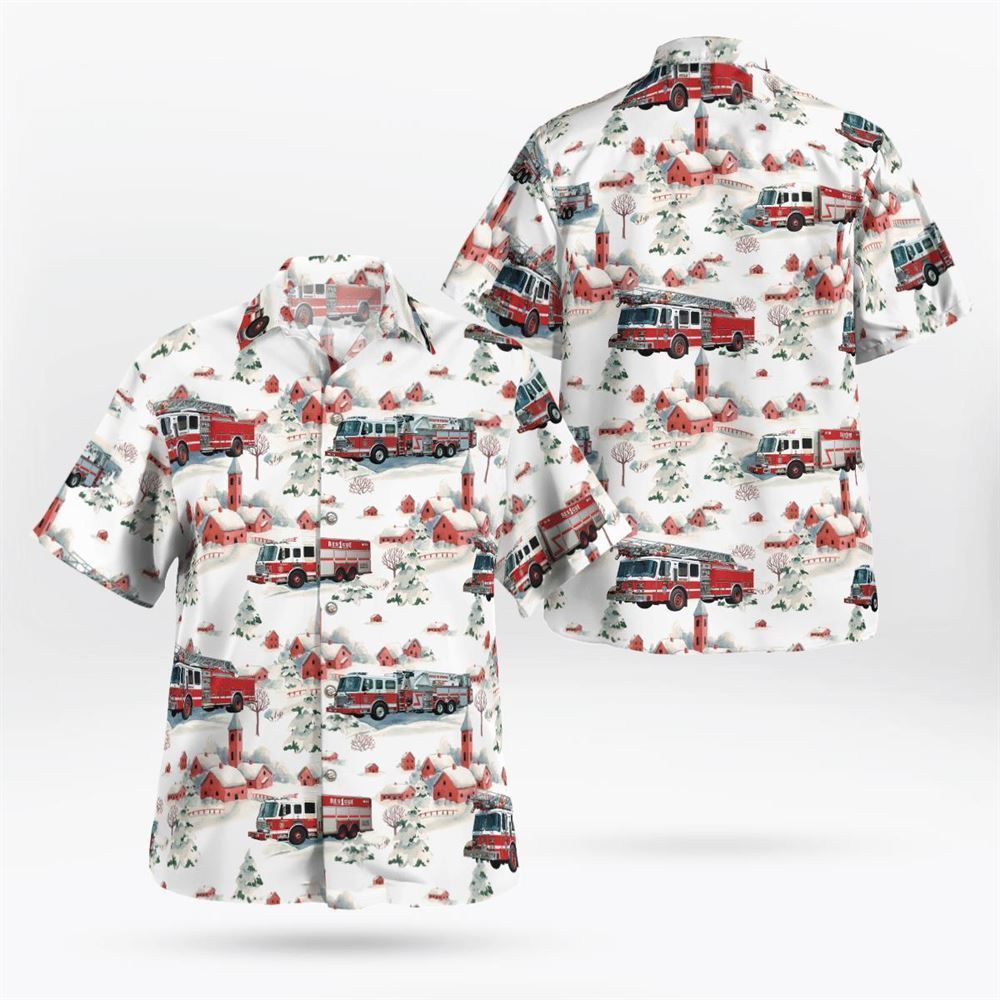 New York Buffalo Fire Department Christmas Hawaiian Shirt – Gifts For Firefighters In Buffalo, NY