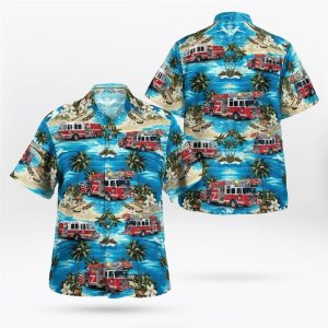 New York Nanuet Fire Department Hawaiian Shirt…