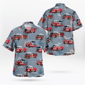 New York Troy Fire Department Hawaiian Shirt…