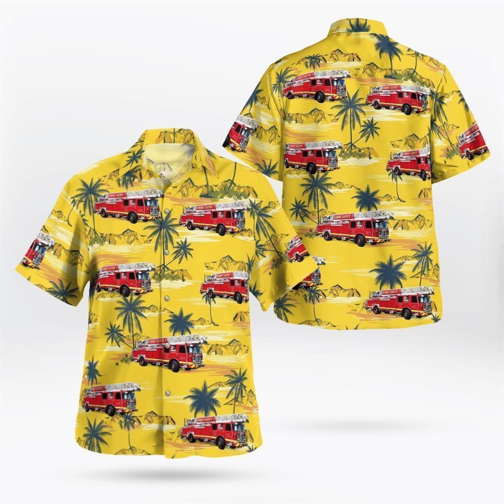 Newark, New Jersey, Newark Fire Department Ladder 7 Hawaiian Shirt – Gifts For Firefighters In Newark, NJ