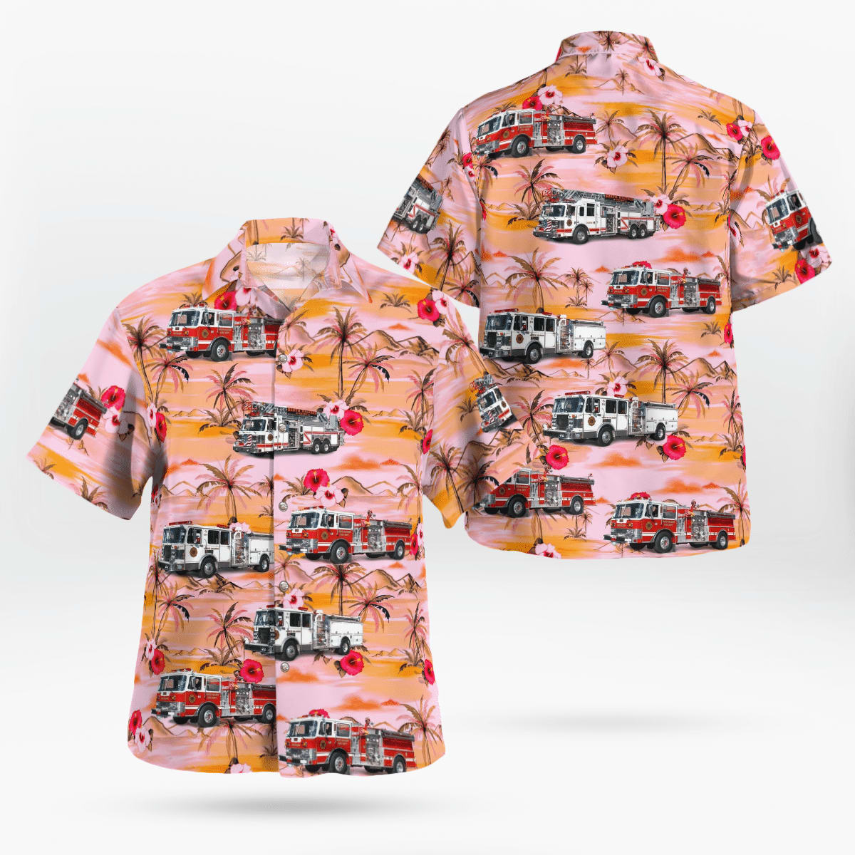 North Haledon, NJ, North Haledon Fire Department Hawaiian Shirt – Gifts For Firefighters In North Haledon, NJ
