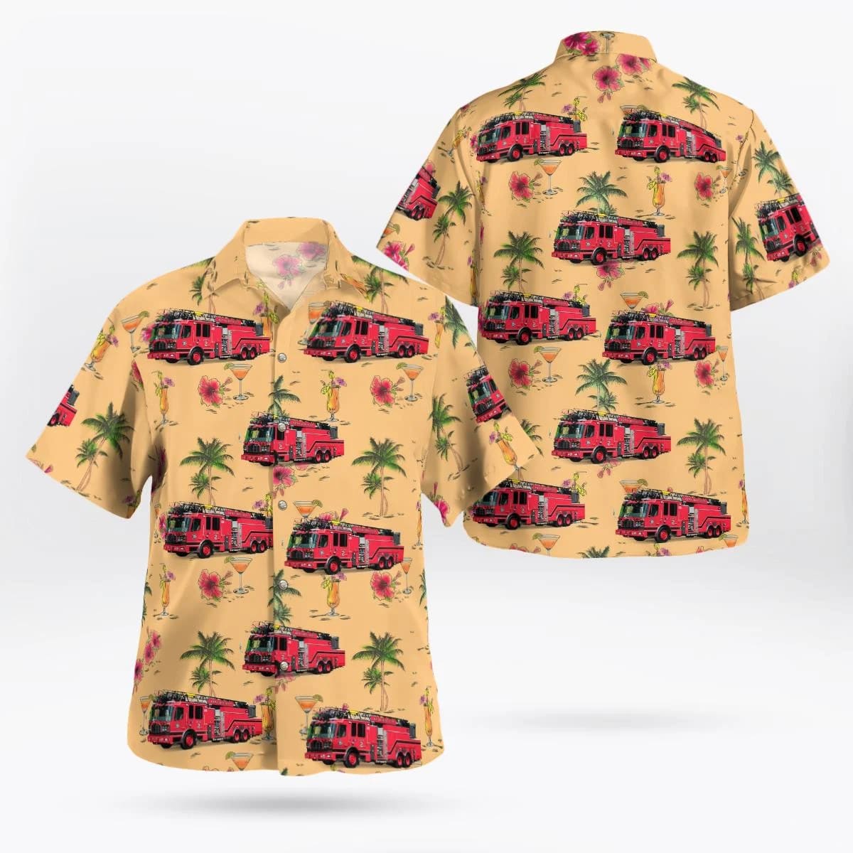 North Wildwood, NJ, North Wildwood Fire Department Hawaiian Shirt – Gifts For Firefighters In North Wildwood, NJ