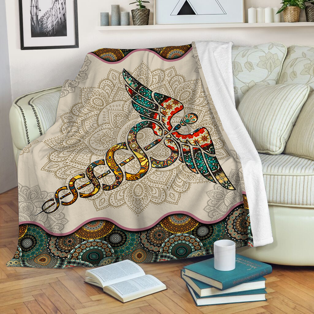 Nurse Vintage Mandala Symbol Fleece Throw Blanket – Sherpa Throw Blanket – Soft And Cozy Blanket Nurse Vintage Mandala Symbol Fleece Throw Blanket – Sherpa Throw Blanket – Soft And Cozy Blanket