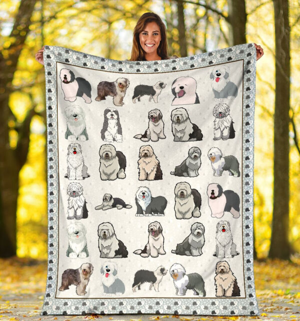 Old English Sheepdog Fleece Throw Blanket – Pendleton Sherpa Fleece Blanket – Gifts For Dog Lover